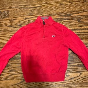 Vineyard Vines Red half zip, Boys size 6